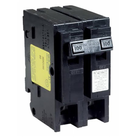 Square D Circuit Breaker, HOM Series, 125A, 2 Pole, 120/240V AC, 10kA SQ576852